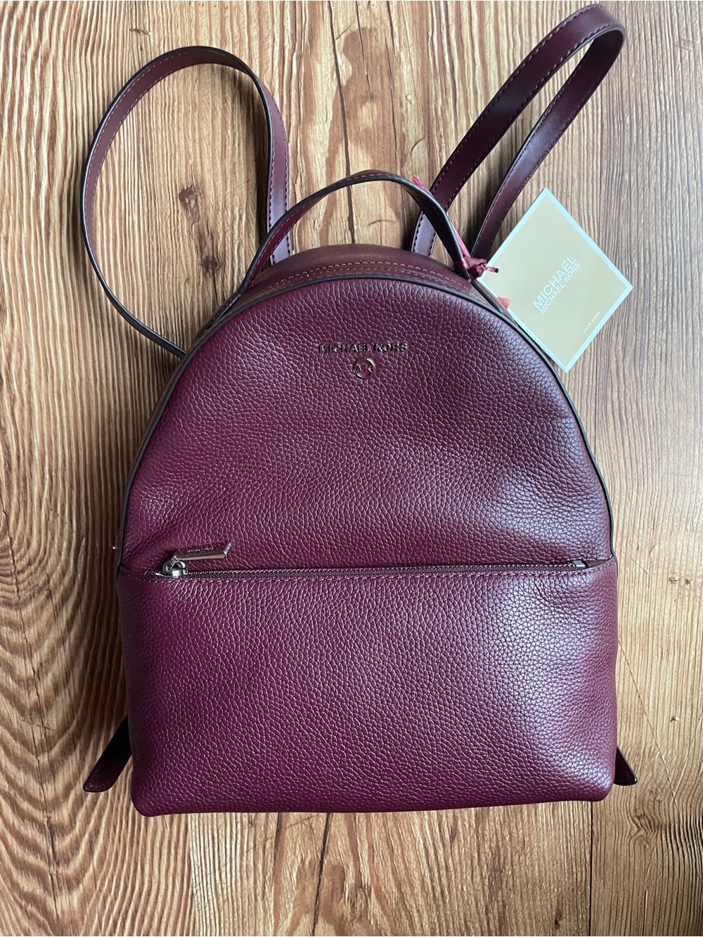 Michael Kors Plum Pebbled Leather Backpack